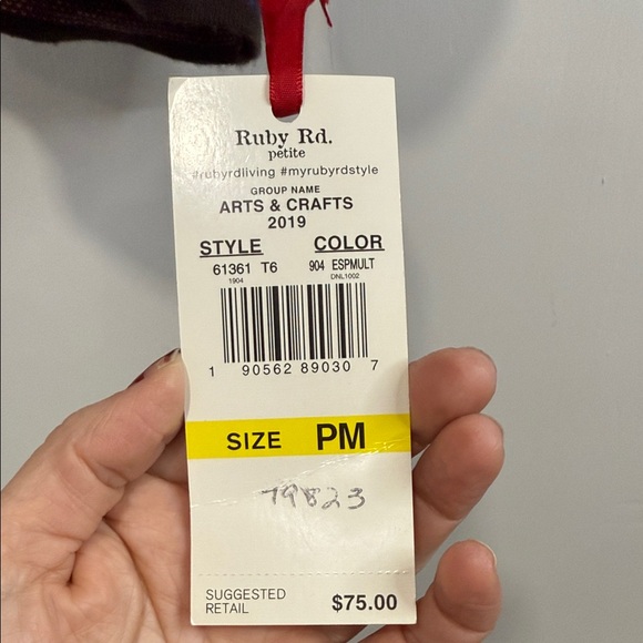 Ruby Rd. Multicolor Patterned Cardigan - Picture 4 of 6